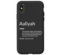 Carcasa para iPhone X/XS Aaliyah Tiene Buen corazón Divertido Nombre Definición Aaliyah