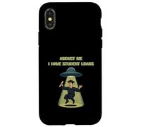 Carcasa para iPhone X/XS Abduct Me Tengo Préstamos Estudiantiles Funny Alien Secuestro