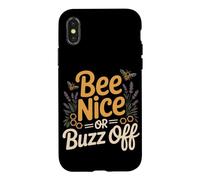 Carcasa para iPhone X/XS Abeja Apicultor Bee Nice Or Buzz Off Apicultor Abeja