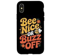 Carcasa para iPhone X/XS Abeja Apicultor Bee Nice Or Buzz Off Apicultor Abeja