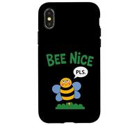 Carcasa para iPhone X/XS Abejorro de Dibujos Animados Lindo Bonito por Favor Positivo