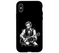 Carcasa para iPhone X/XS Abraham Abe Lincoln Tocando la Guitarra