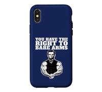 Carcasa para iPhone X/XS Abraham Lincoln Bare Arms Tienes Derecho a Las Armas Desnudas