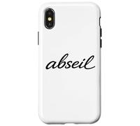 Carcasa para iPhone X/XS Abseil Script Escalando Montaña Descenso Ortografía Abeja 2024