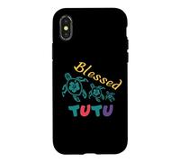 Carcasa para iPhone X/XS Abuela tutú Hawaiana bendita con Tortugas Marinas de Honu