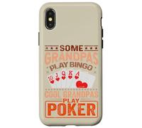 Carcasa para iPhone X/XS Abuelo Juegos de Cartas Jugadores de póker Casino Jugador Abuelo