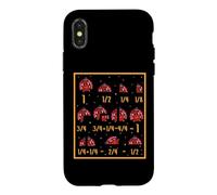 Carcasa para iPhone X/XS Acción de Gracias Turquía Fracción Matemáticas Divertido Maestro Enseñanza