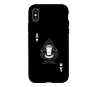 Carcasa para iPhone X/XS Ace of Cups Tarot Café Barista Jugando a Las Cartas Latte