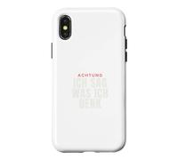 Carcasa para iPhone X/XS Achtung ich Sag Was ich Denk Statement Divertido