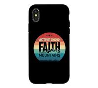 Carcasa para iPhone X/XS Active Faith Can Move Mountains Christian Men Women Kids