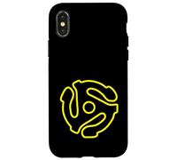 Carcasa para iPhone X/XS Adaptador de Disco Vintage de 45 RPM con Eje de música de Vinilo Retro