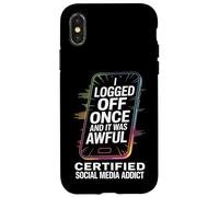 Carcasa para iPhone X/XS Adicto a Las Redes sociales se desconectó una Vez Que el teléfono Humor Meme