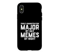 Carcasa para iPhone X/XS Administración Pública Major by Day Memes Noche Política Pública