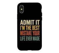 Carcasa para iPhone X/XS Admit It Im The Best Mistake Funny Retro Parejas Cita