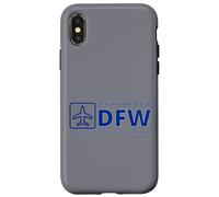 Carcasa para iPhone X/XS Aeropuerto Internacional de Dallas Fort Worth DFW Texas Código GPS