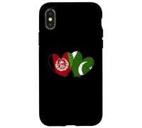 Carcasa para iPhone X/XS Afganistán Pakistán Corazón Banderas Cultura Afgana Pakistaní