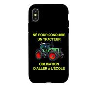 Carcasa para iPhone X/XS Agriculteur Fermier Agriculture Paysan Tracteur École Enfant