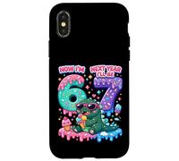 Carcasa para iPhone X/XS Ahora Tengo 6 El próximo año seré 7 Kaiju Ice Cream 67 Meme Bday