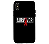 Carcasa para iPhone X/XS Aids Survivor VIH Red Ribbon Aids Warrior - Día Mundial del SIDA