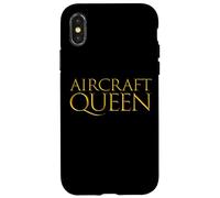 Carcasa para iPhone X/XS Aircraft Queen Military Air Force Jet Plane Pilot Wife