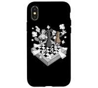 Carcasa para iPhone X/XS Ajedrez Batalla Figuras Chessman Jaque Mate Ajedrez