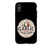 Carcasa para iPhone X/XS Ajo sobre Todo Divertido Amante De La Comida Italiana Humor