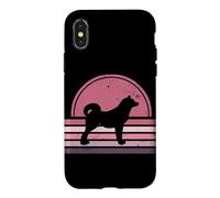 Carcasa para iPhone X/XS Akita Inu Amante Dei Cani Vintage, años 90, 80, Retro