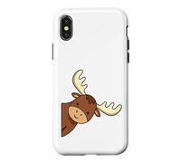 Carcasa para iPhone X/XS Alaska Alce Alce Ciervo Lindo Divertido Animal de Alaska