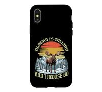 Carcasa para iPhone X/XS Alaska está Llamando y yo Alce IR Retro Vintage