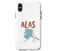 Carcasa para iPhone X/XS Alaska Estados Unidos, AK Estado de Alaska Souvenir
