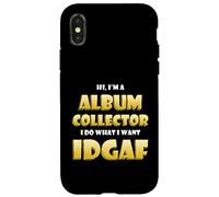 Carcasa para iPhone X/XS Album Collector Costume Idgaf Music Vinyl Record Collecting