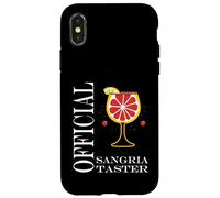 Carcasa para iPhone X/XS Alcohol Official Sangria Taster Funny Drink Sangria