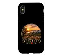 Carcasa para iPhone X/XS Alentejo Portugal Vintage Viajes Puesta de Sol Vistas