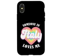 Carcasa para iPhone X/XS Alguien En Italia Me Quiere Orgulloso Italiano Italia