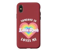 Carcasa para iPhone X/XS Alguien en Little Rock Me ama City Heart