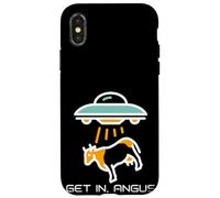 Carcasa para iPhone X/XS Alien Abduction Cattle Angus Beef We're Having Hamburgers