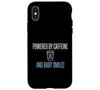 Carcasa para iPhone X/XS Alimentado por cafeína y Sonrisas de bebé Enfermera posparto