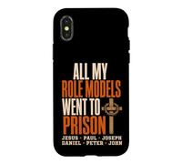 Carcasa para iPhone X/XS All My Role Models Went to Prison Christians Bible Events
