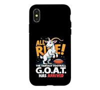 Carcasa para iPhone X/XS All Rise The Fantasy Football Goat Has Arrived Men Women