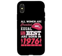 Carcasa para iPhone X/XS All Women Are Born In 1976 50 Years Old Funny 50th Birthday