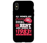 Carcasa para iPhone X/XS All Women Are Born In 1983 43 Years Old Funny 43rd Birthday