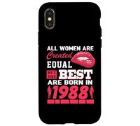 Carcasa para iPhone X/XS All Women Are Born In 1988 38 Years Old Funny 38th Birthday