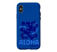 Carcasa para iPhone X/XS Aloha Hawaii Blue Hibiscus