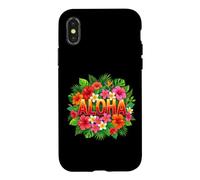 Carcasa para iPhone X/XS Aloha Hawaiian Flowers Tropical Island Paradise