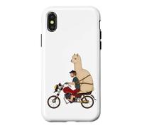 Carcasa para iPhone X/XS Alpaca Llama Motocicleta Rider Redneck Hipster Bike Biker
