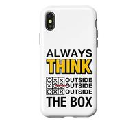 Carcasa para iPhone X/XS Always Think Outside The Box Illustration Graphic Designs