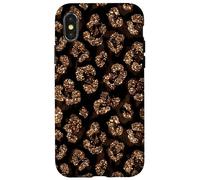 Carcasa para iPhone X/XS Amarillo Marrón Leopardo Luxe Animal Spot Elegante Diseño Glam