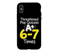 Carcasa para iPhone X/XS Amenazado Pop Quizzes A Plus 6 7 Veces Profesor de matemáticas