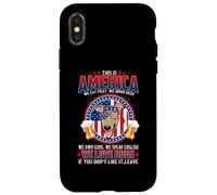 Carcasa para iPhone X/XS America We Love Dogs Greyhound Dog and Beer 4th of July