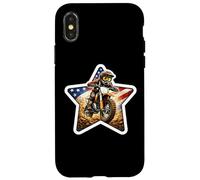 Carcasa para iPhone X/XS American Kids Dirt Bike Rider Star Motocross MX Patriotic MX MX